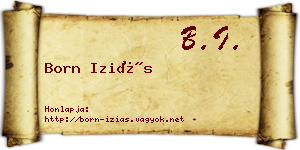 Born Iziás névjegykártya